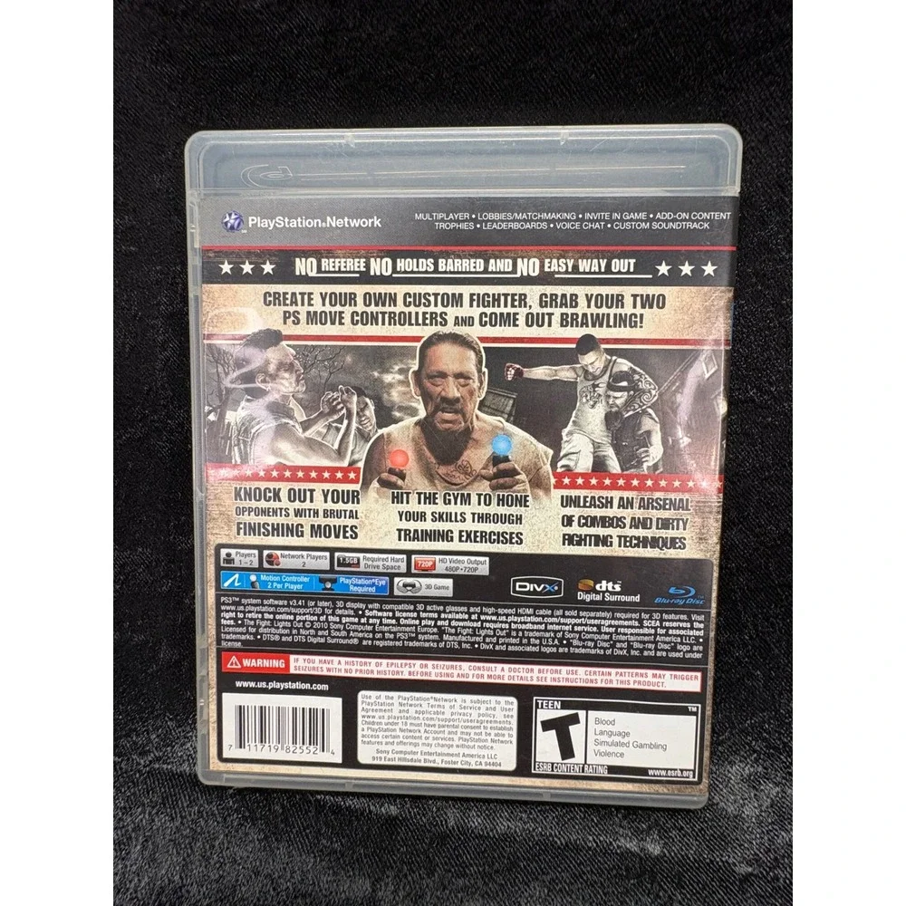 The Fight Lights Out Sony PlayStation 3 PS3 Game PS Move Required CIB 3D Support